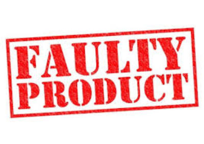faulty product sign